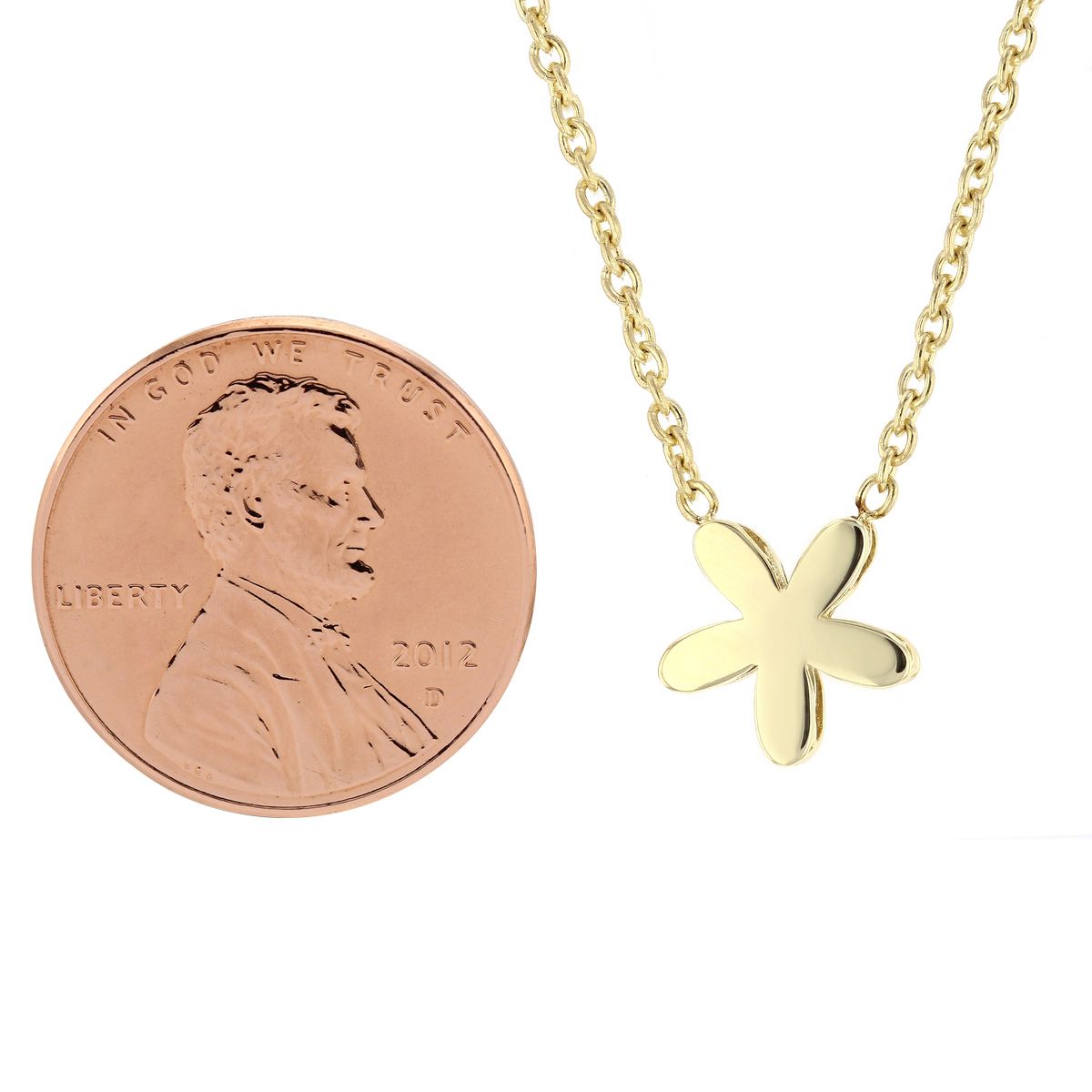 Roberto Coin Yellow Gold Y Fiore Princess Necklace
