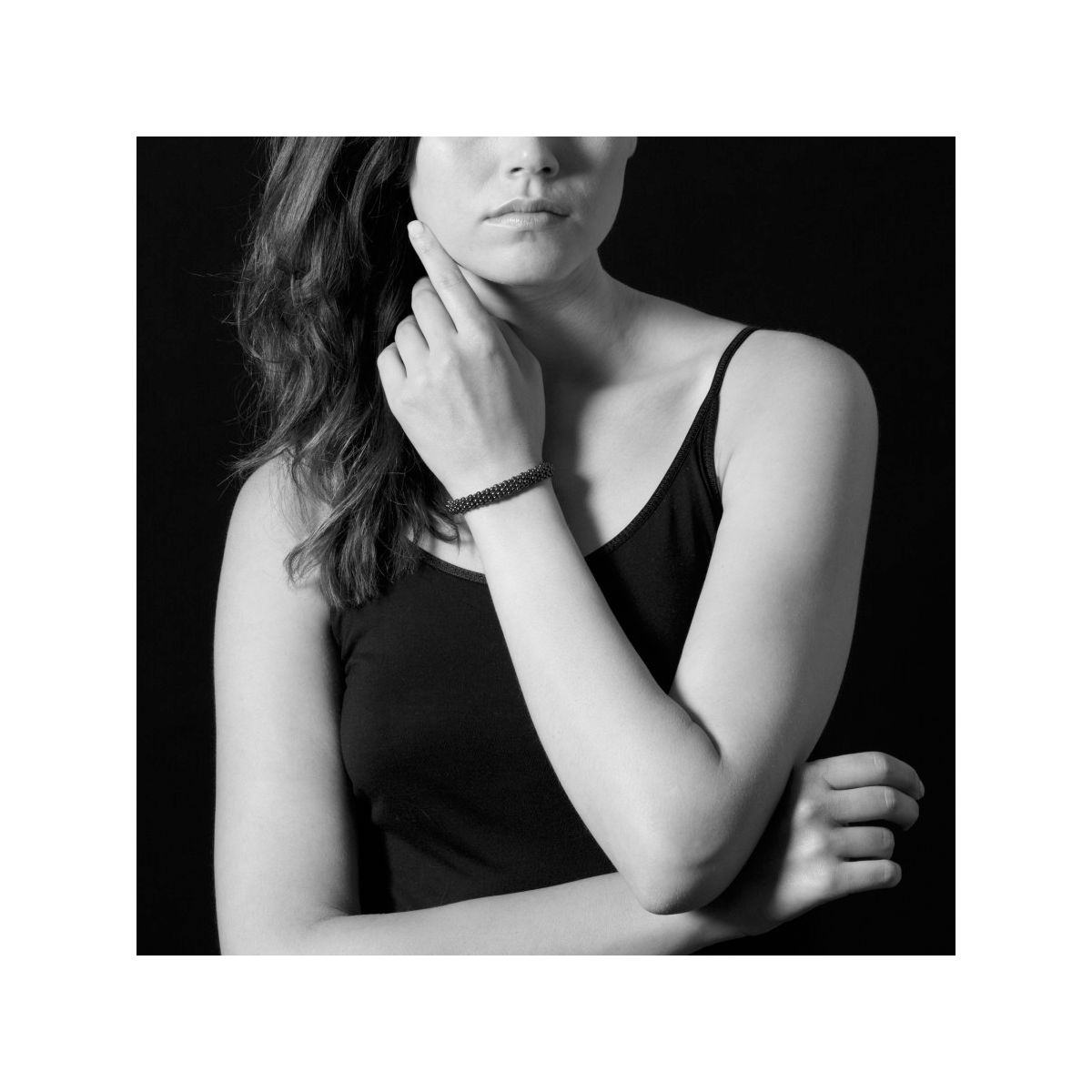 LAGOS Sterling Silver & 18K Yellow Gold Black Caviar Bracelet, 7