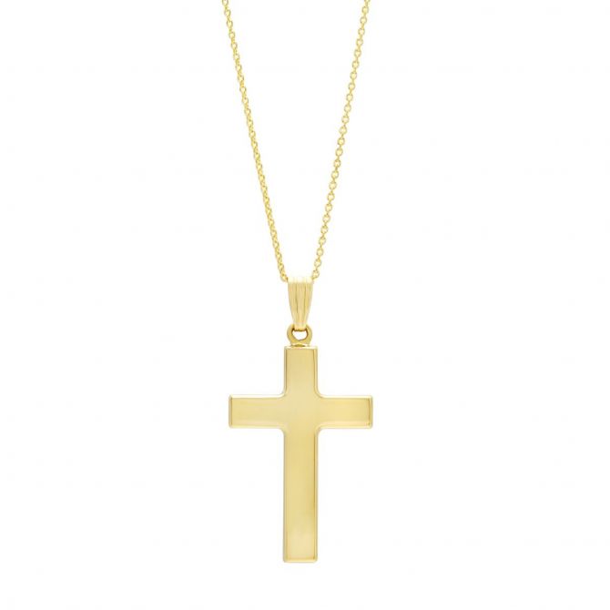 14K Yellow Gold Cross Pendant