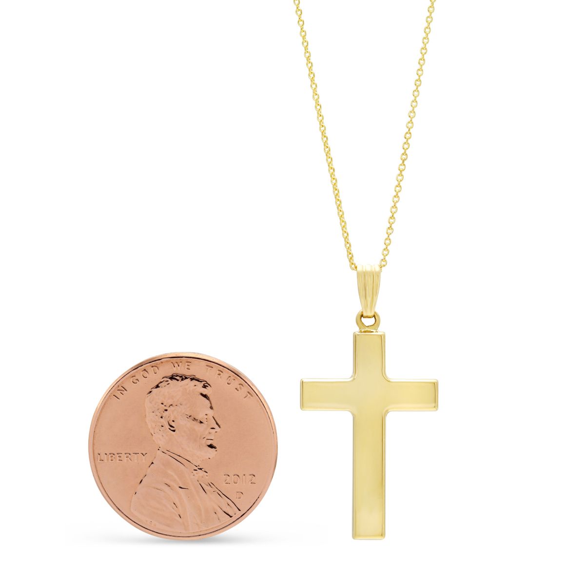 14K Yellow Gold Cross Pendant