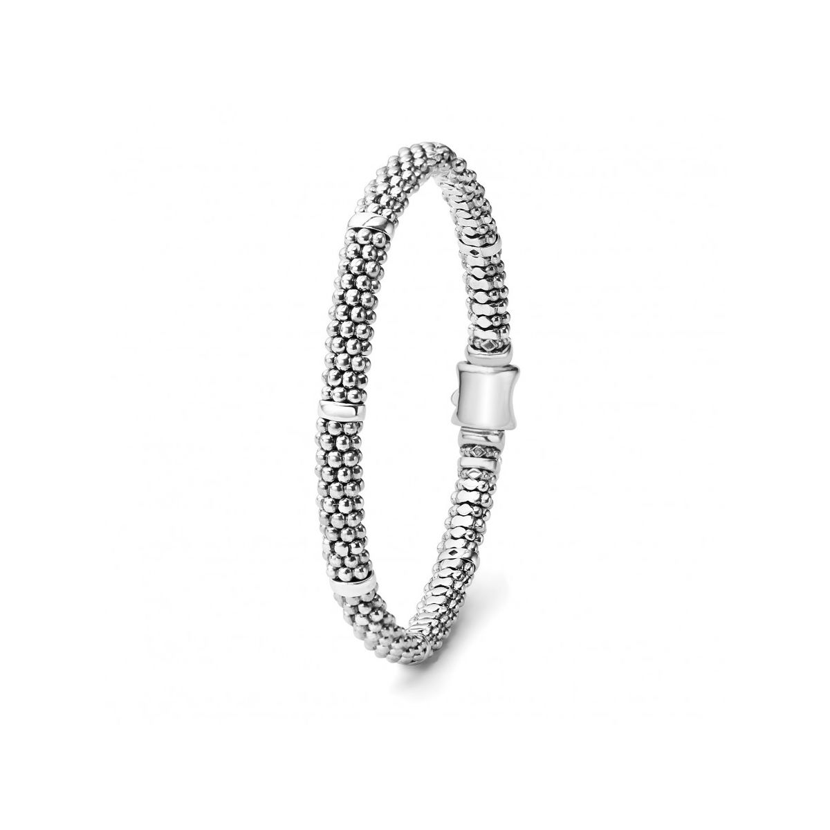 LAGOS Sterling Silver Signature Caviar Petite Beaded Bracelet, 7