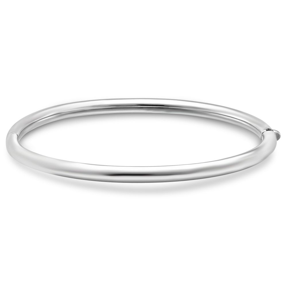 Sterling Silver Oval Bangle Bracelet, 4mm | Borsheims
