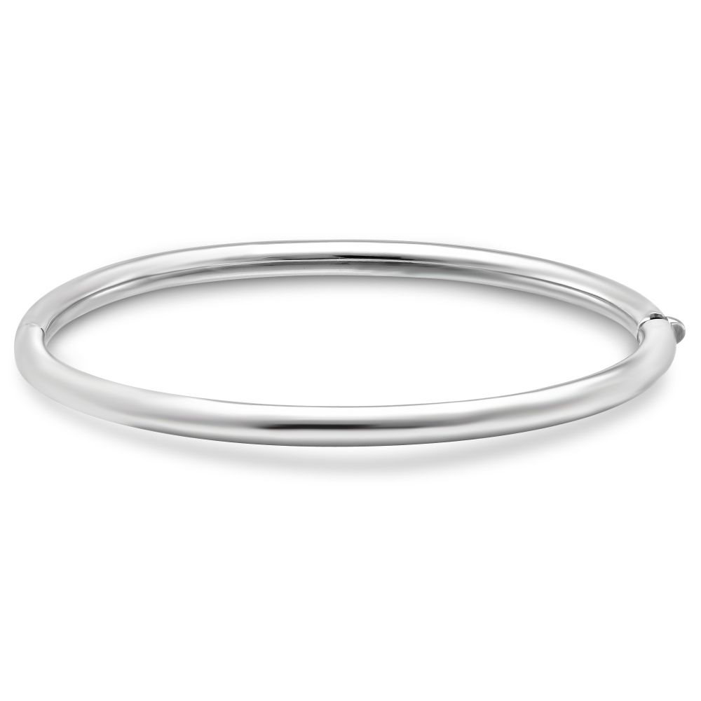 Sterling Silver Oval Bangle Bracelet, 4mm Borsheims