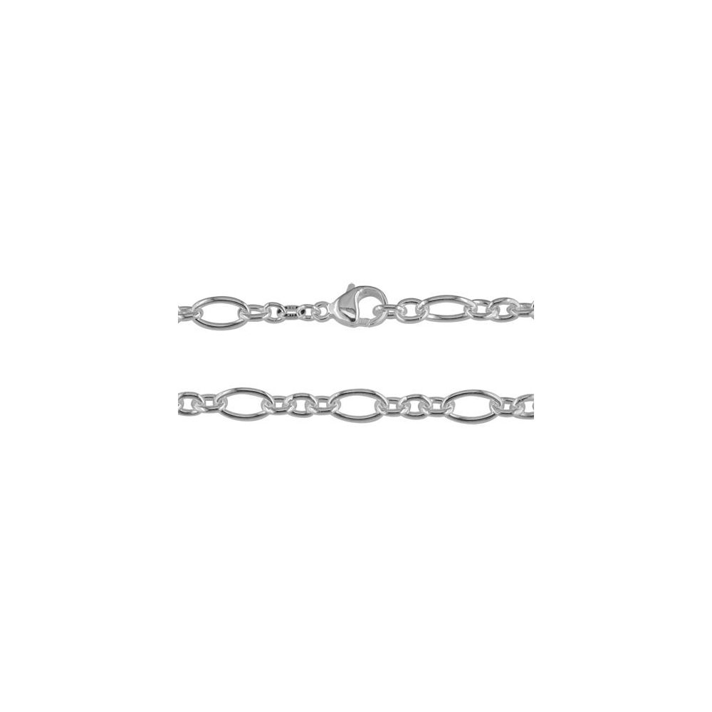 Sterling Silver Figaro Baroque Link Bracelet