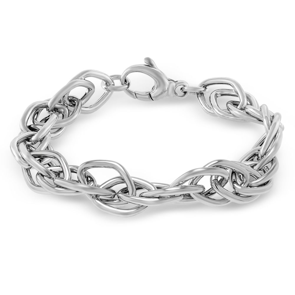 Sterling Silver Marquise Link Bracelet, 7 1/2" Borsheims
