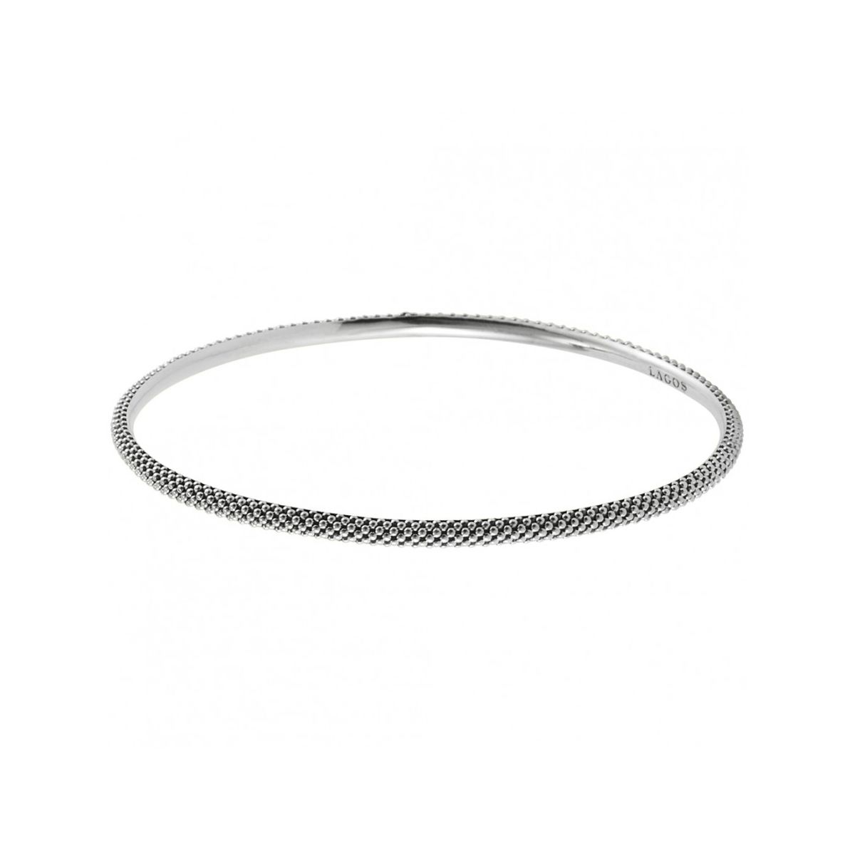 LAGOS Sterling Silver Caviar Medium Bangle Bracelet