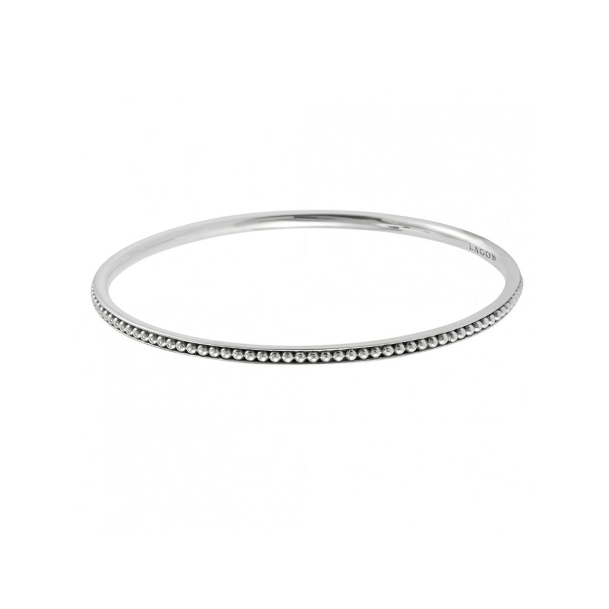LAGOS Sterling Silver Beaded Medium Bangle Bracelet | 05-80911-M ...