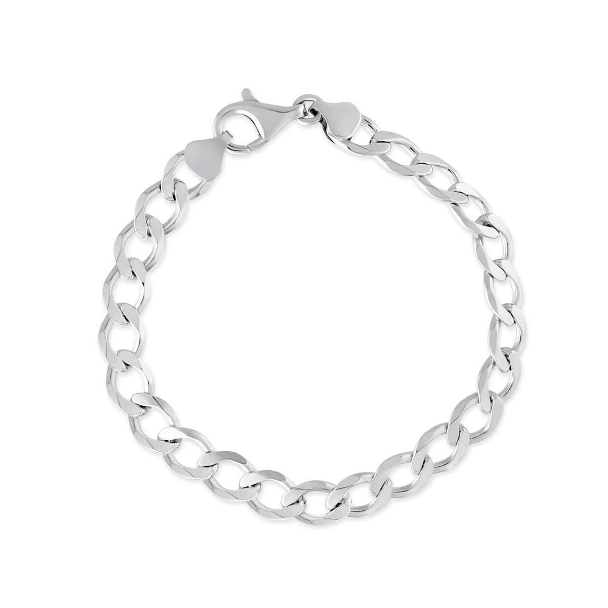 Sterling Silver Curb Link Bracelet, 8