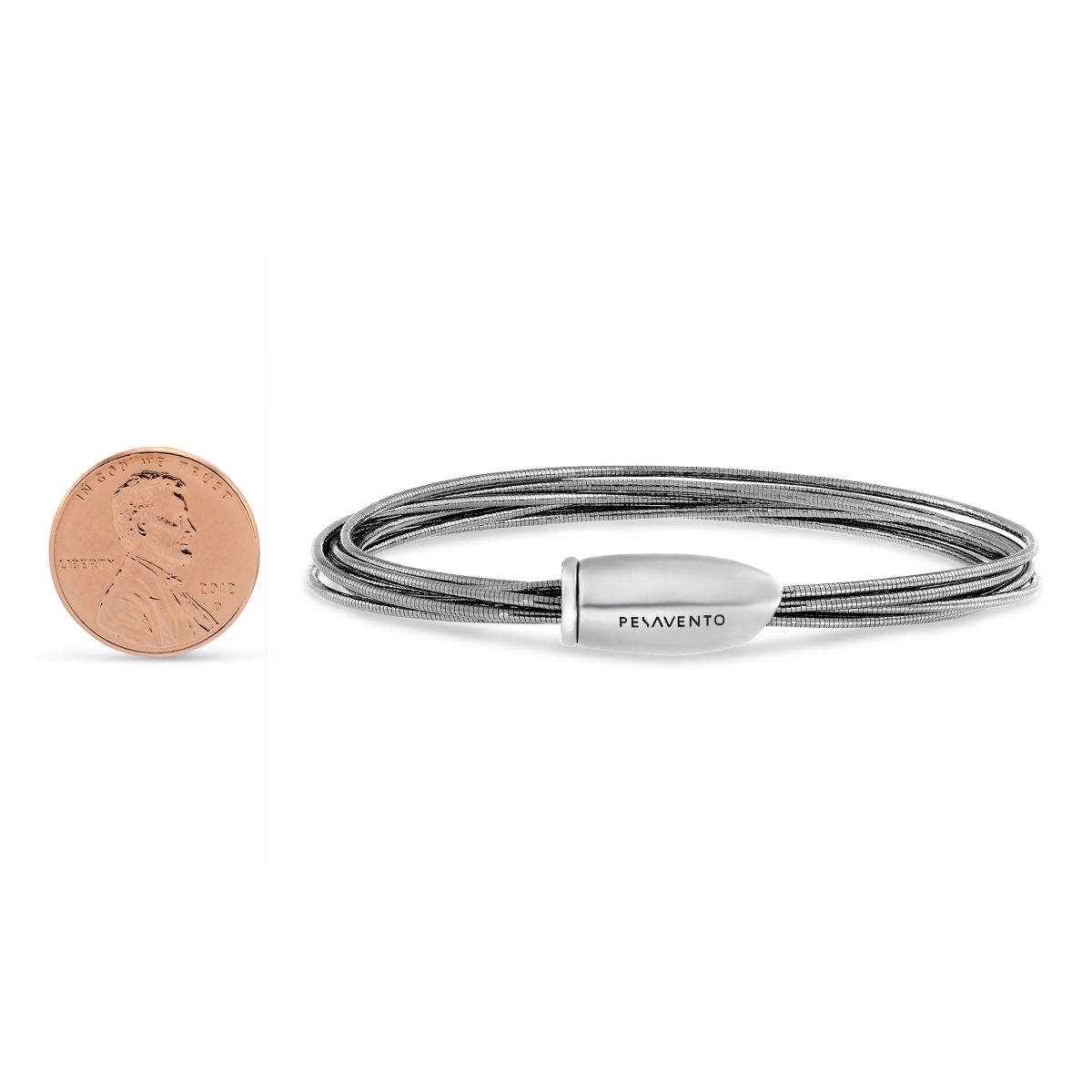Pesavento Sterling Silver DNA Thin Spring Wire Bracelet