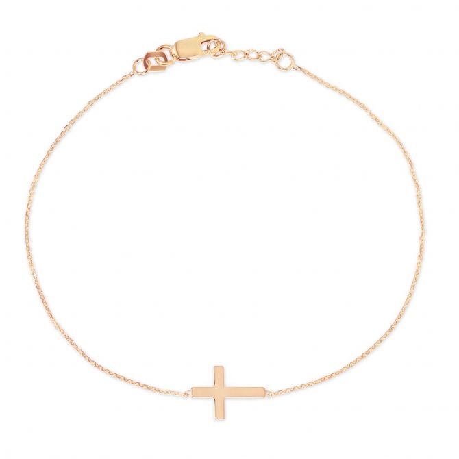 Rose gold on sale cross bracelet