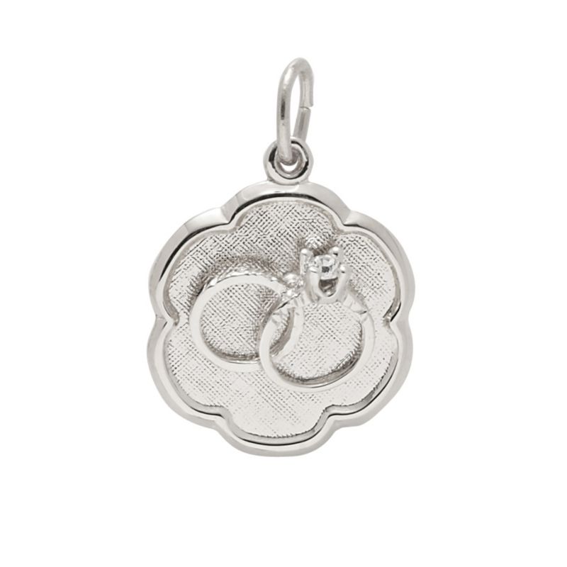 Rembrandt Sterling Silver Wedding Rings Disc Charm