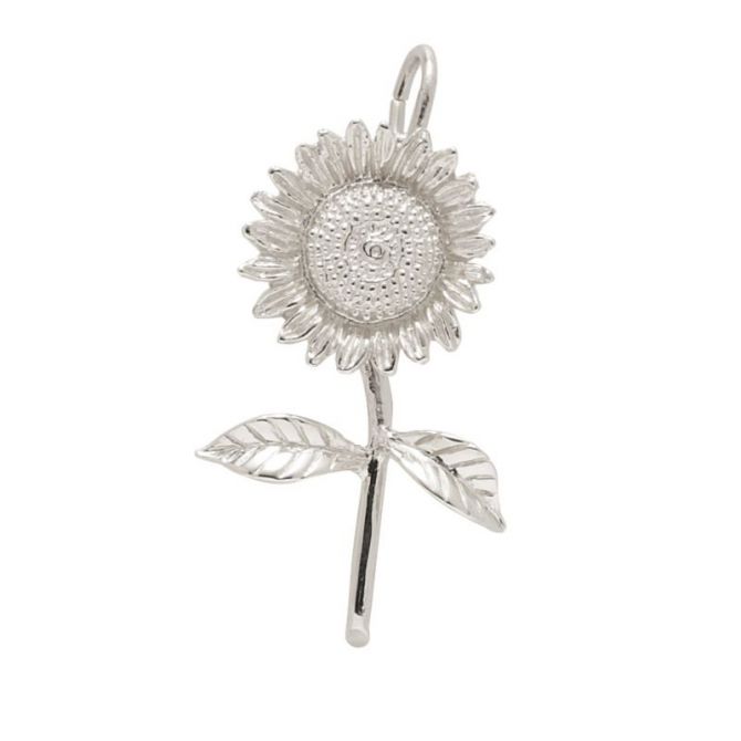 Sterling silver discount sunflower charm