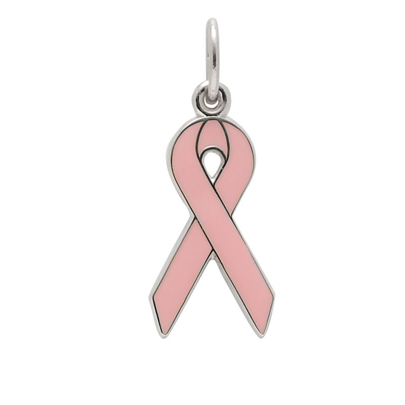 Rembrandt Sterling Silver Breast Cancer Ribbon Charm