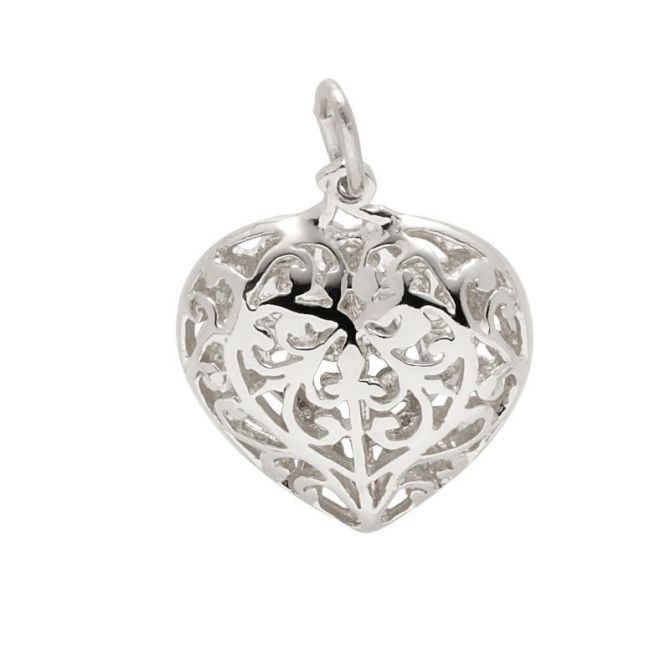 Rembrandt Sterling Silver Filigree Heart Charm