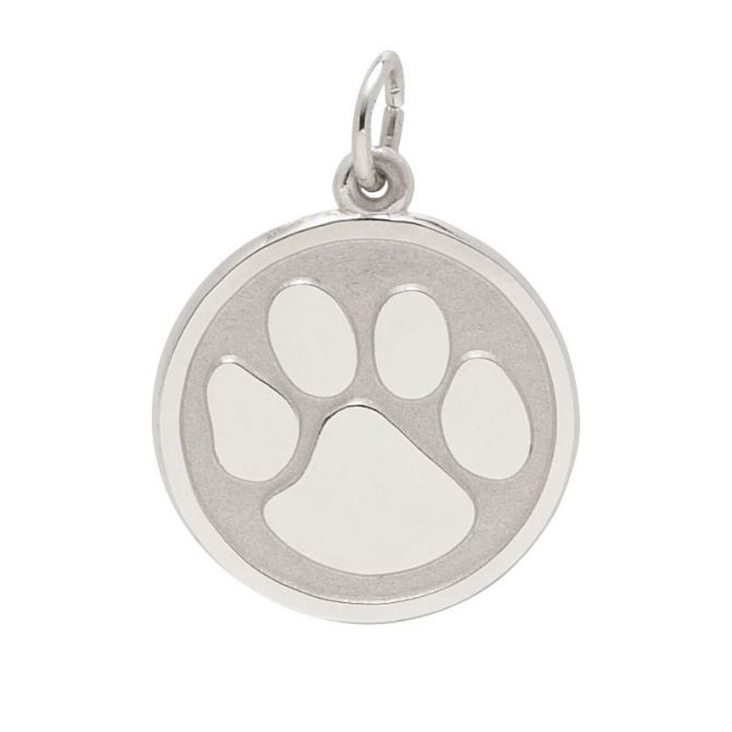 Rembrandt Sterling Silver Paw Print Charm