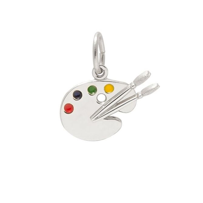 Rembrandt Sterling Silver Artist Palette Charm