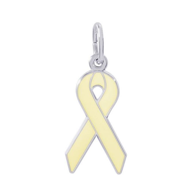 Rembrandt Sterling Silver Support Our Troops Ribbon Charm