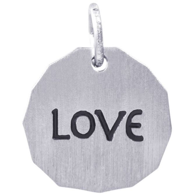 Rembrandt Sterling Silver Love Tag Charm