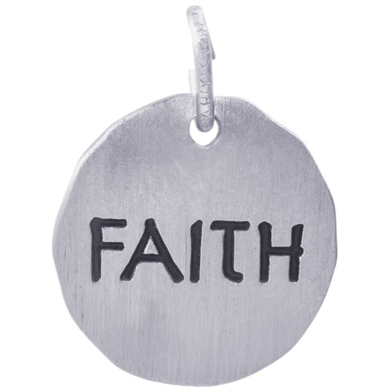 Rembrandt Sterling Silver Faith Tag Charm