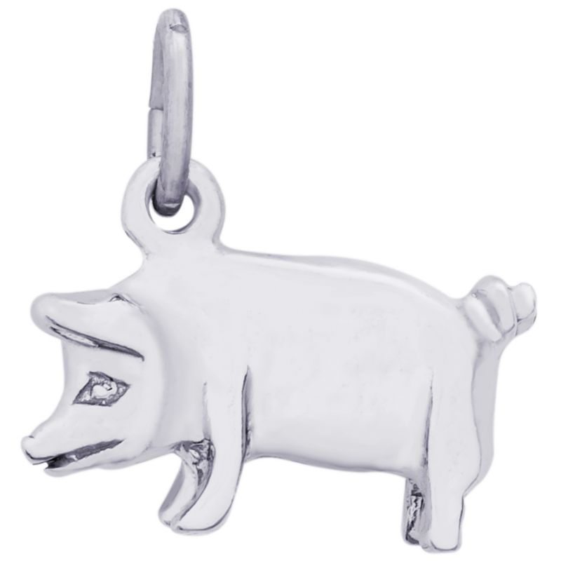 Rembrandt Sterling Silver Pig Charm