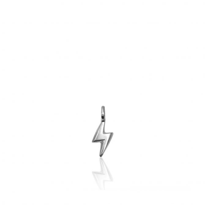 Alex Woo Sterling Silver Mini Addition Lightning Bolt Charm
