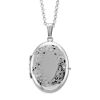 Sterling Silver 4 Picture Oval Locket, 18"