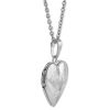 Sterling Silver Heart Locket With Star Pattern, 15"
