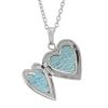 Sterling Silver Heart Locket With Star Pattern, 15"
