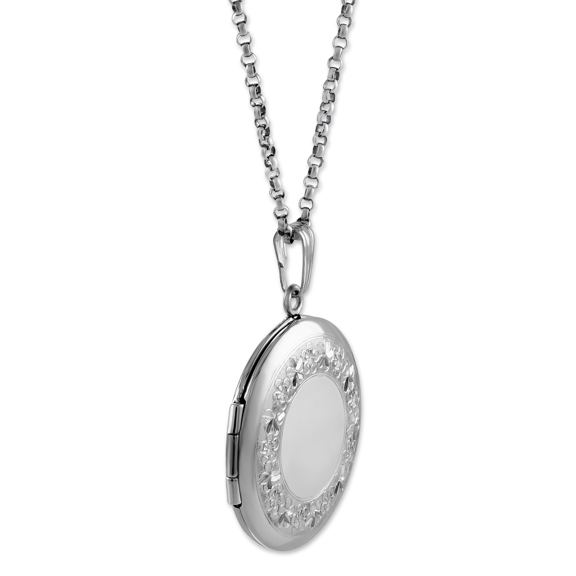 Sterling Silver Circle Locket, 20