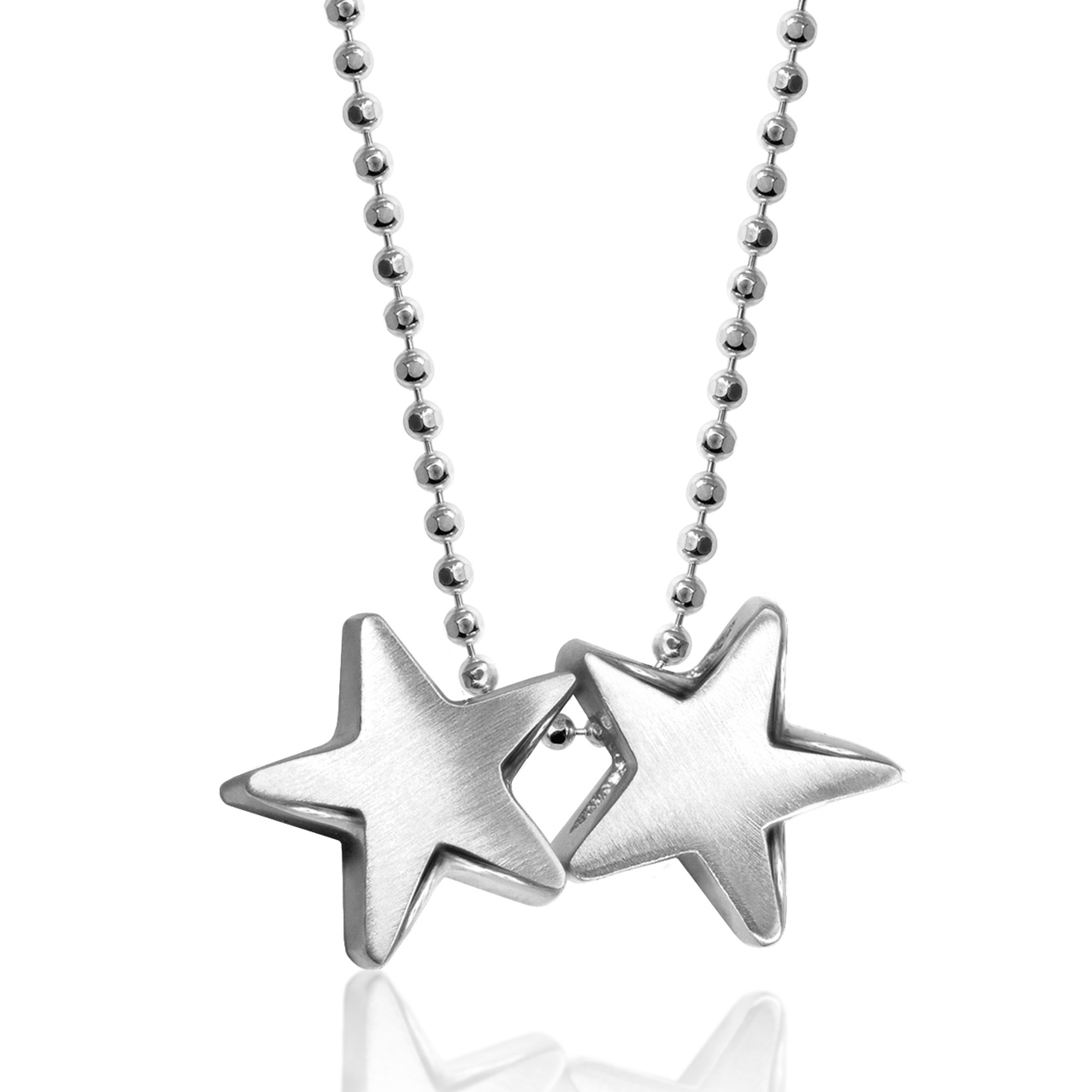 Alex Woo Sterling Silver Twin Stars Gemini Zodiac Pendant, 16