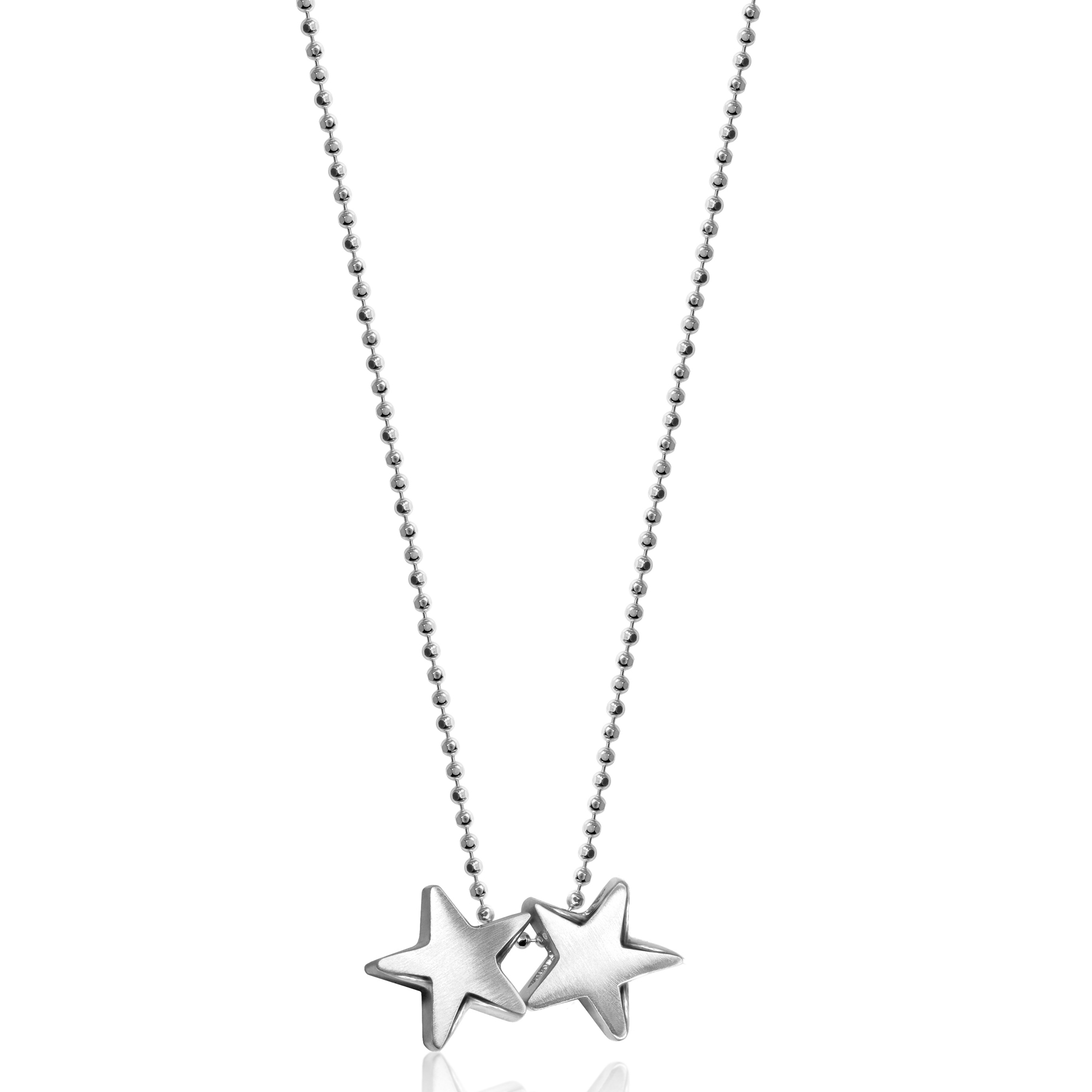Alex Woo Sterling Silver Twin Stars Gemini Zodiac Pendant, 16