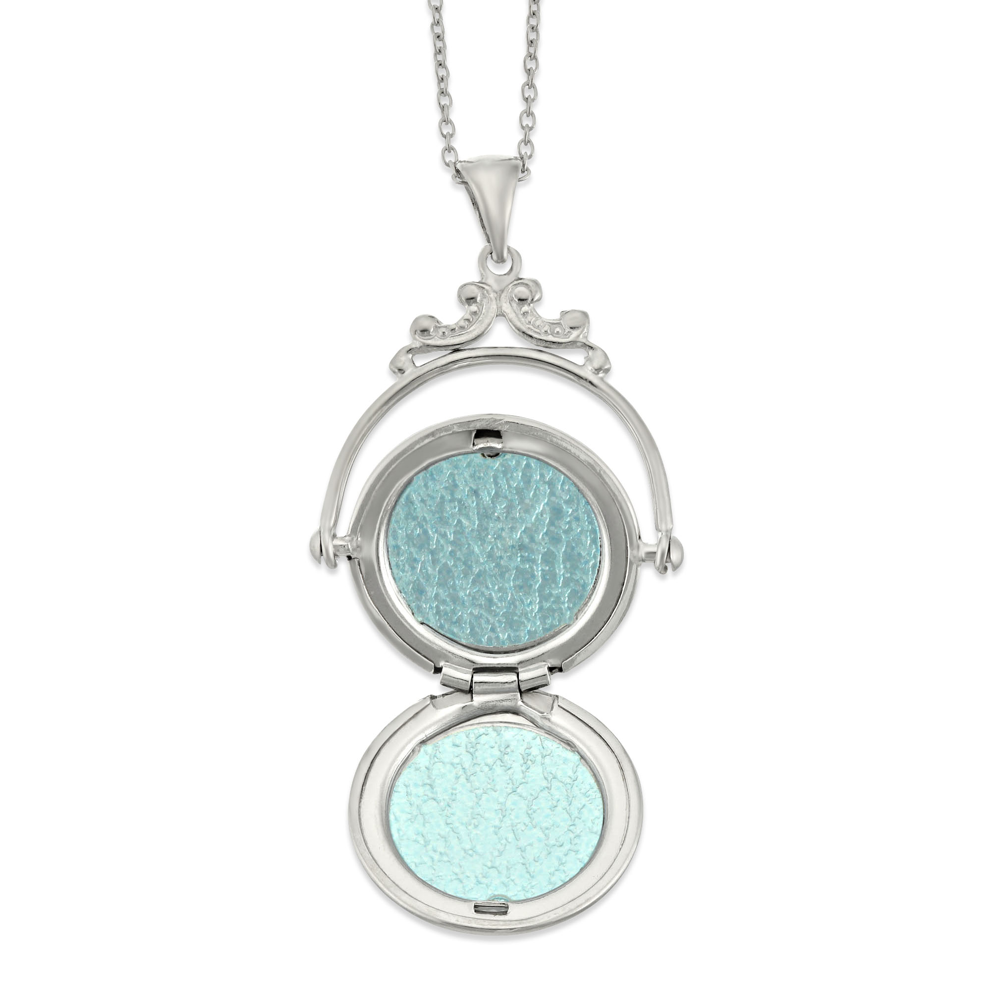 Sterling Silver Locket with Chain, 16-18