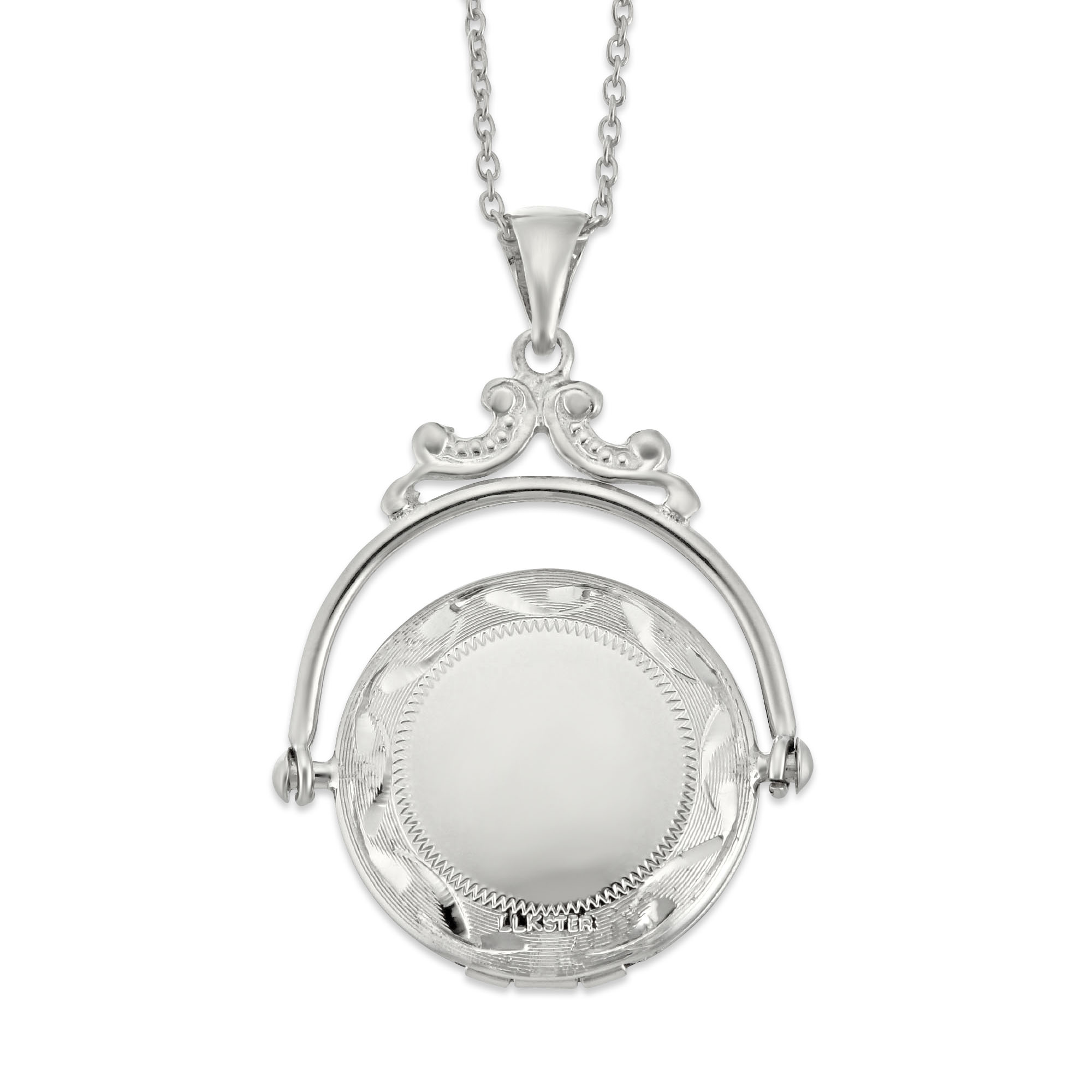 Sterling Silver Locket with Chain, 16-18