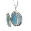 Sterling Silver Engraved 4-Picture Locket with Chain, 16-18"