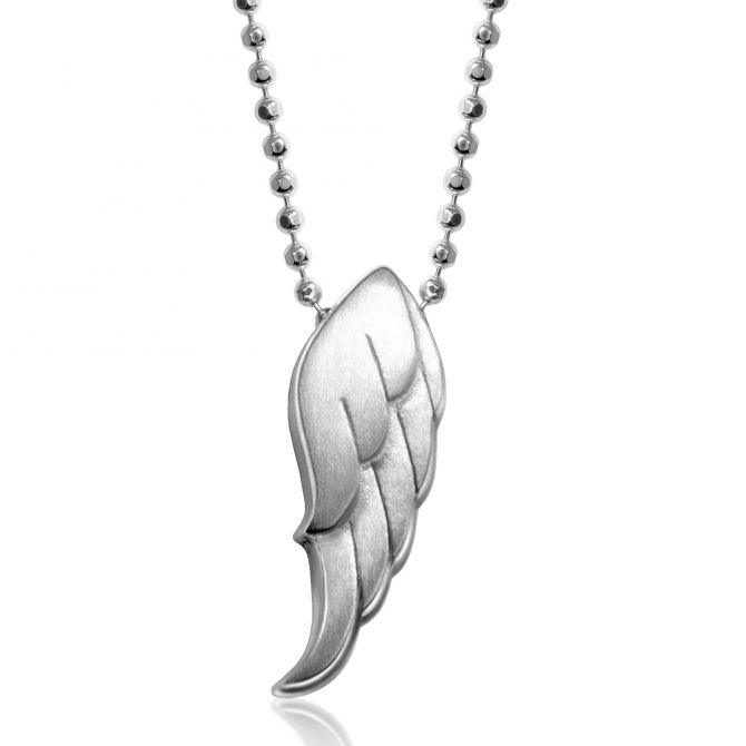 Alex Woo Sterling Silver Little Faith Wing Pendant, 16"