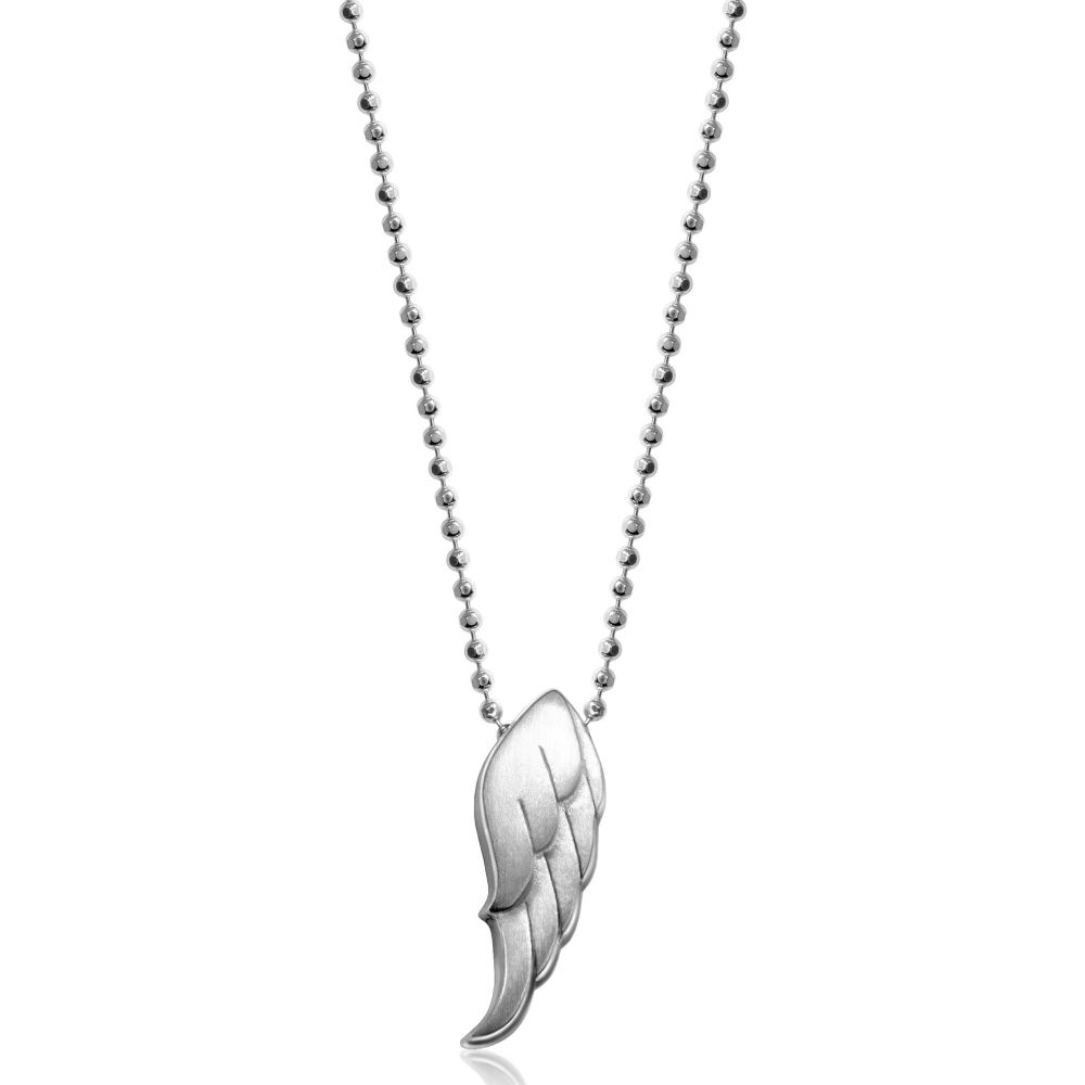 Alex Woo Sterling Silver Little Faith Wing Pendant, 16
