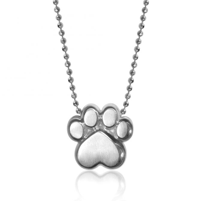 Our Cause For Paws Sterling Silver Mini Paw Chain Necklace - PDOC-SSNECK