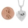 Sterling Silver Engraved Heart Locket, 16-18"