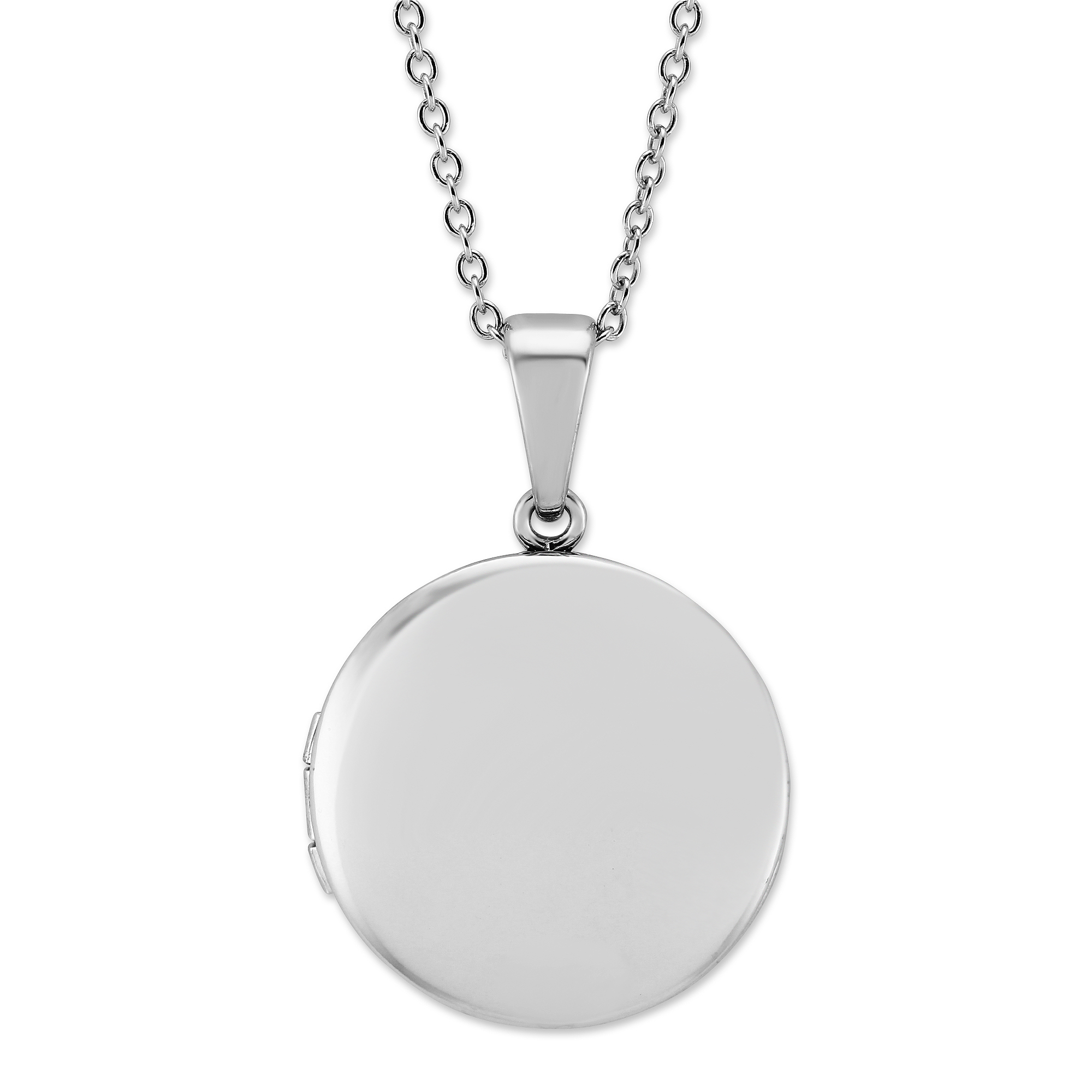 Sterling Silver Round Locket, 16-18