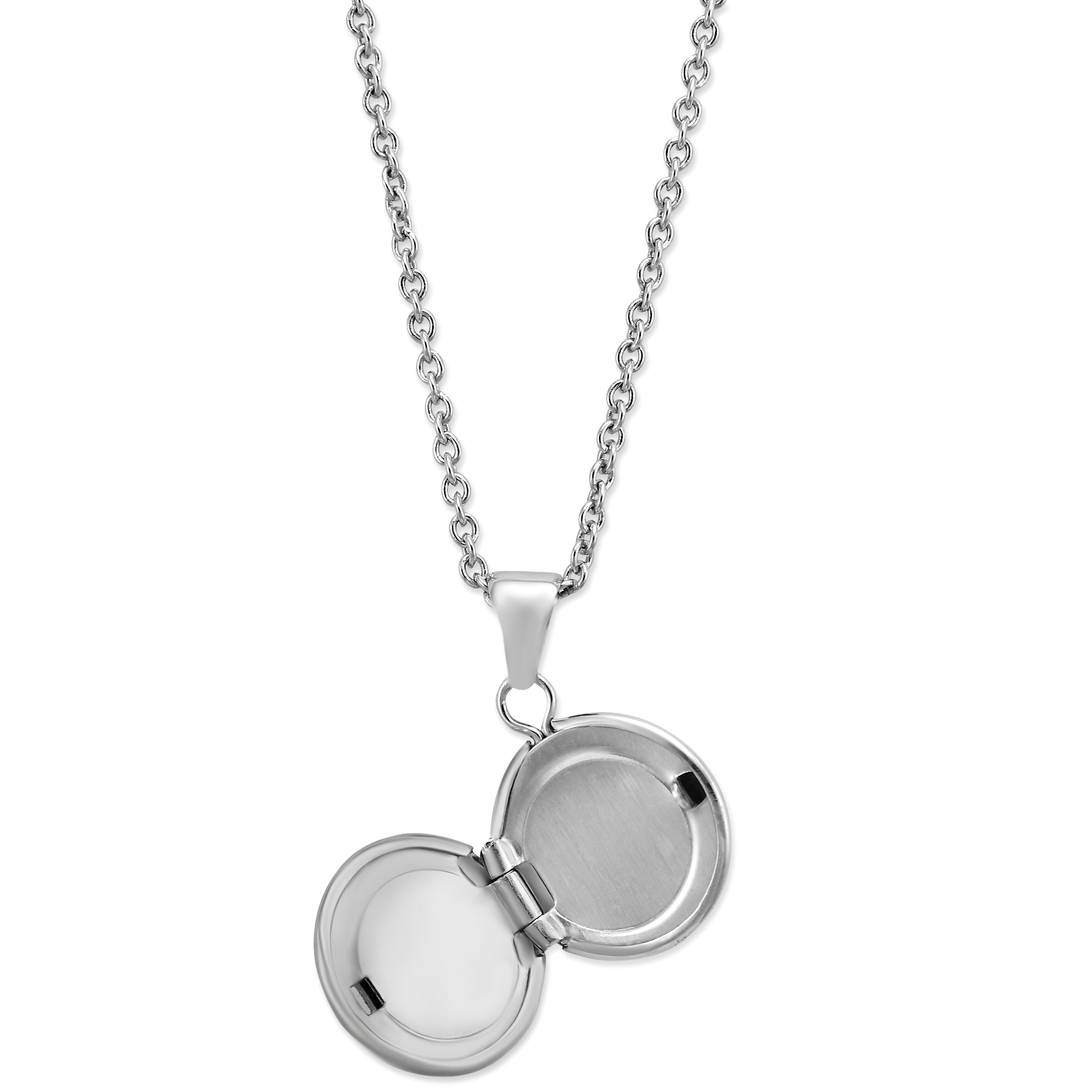 Sterling Silver Child's Round Locket, 15