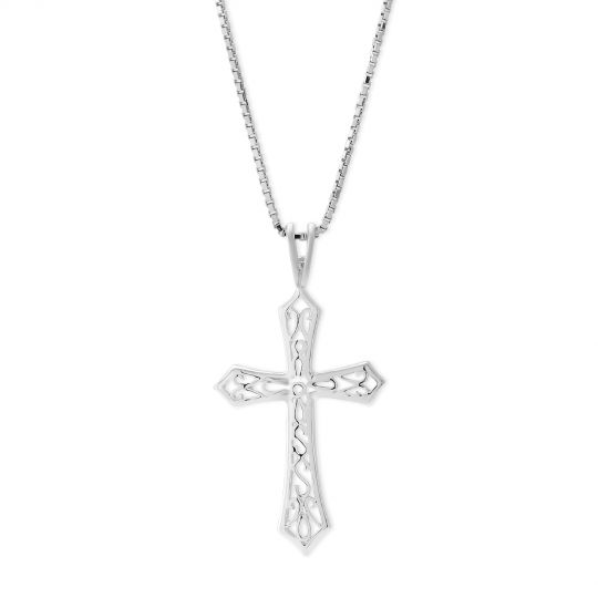 Details about   Sterling Silver Satin Latin Cross Charm Pendant MSRP $62