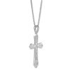 Sterling Silver Filigree Cross Pendant, 18"