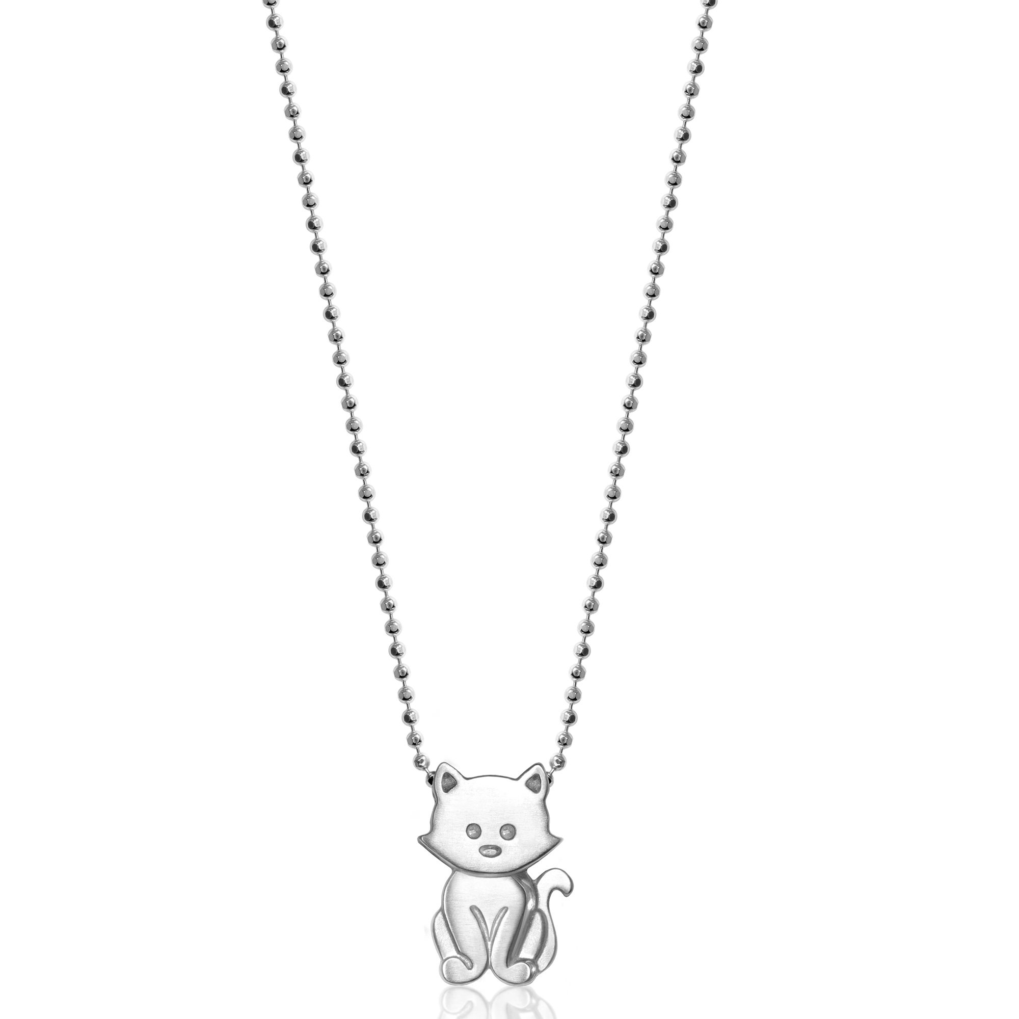 Alex Woo Sterling Silver Little Animals Kitten Pendant, 16
