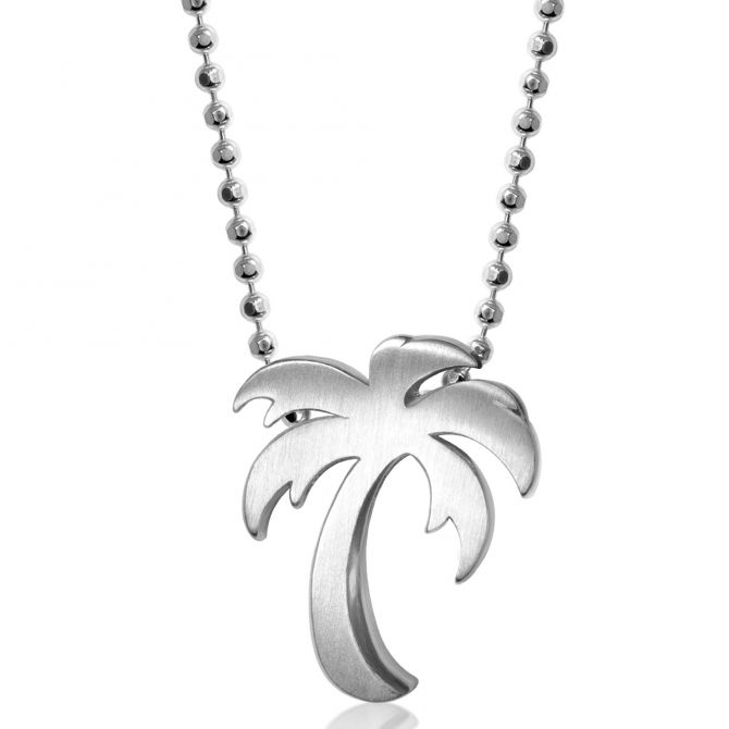 Alex Woo Sterling Silver Little Cities Palm Tree Pendant, 16"
