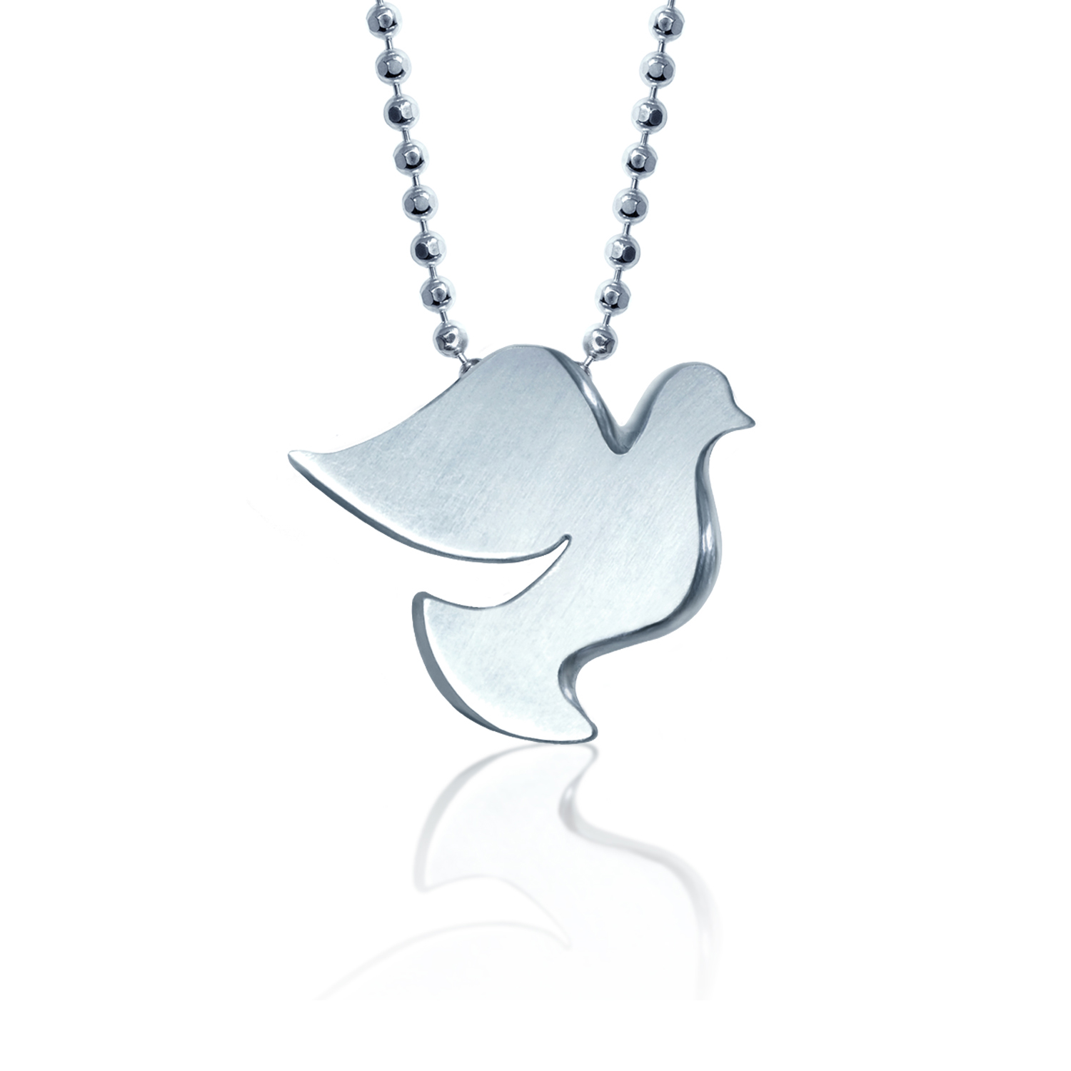 Alex Woo Sterling Silver Little Activist Peace Dove Pendant, 16