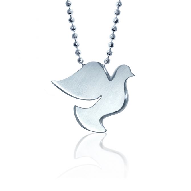 Alex Woo Sterling Silver Little Activist Peace Dove Pendant, 16"