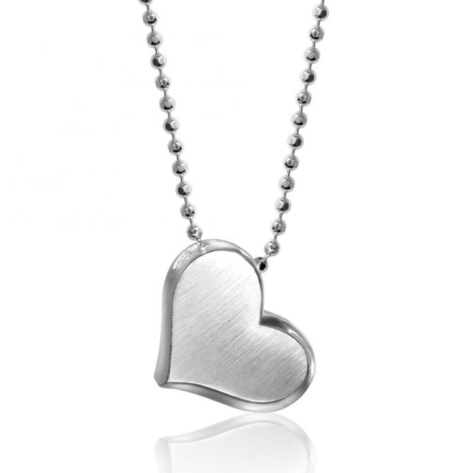 Alex Woo Sterling Silver Little Princess Heart Pendant, 16"