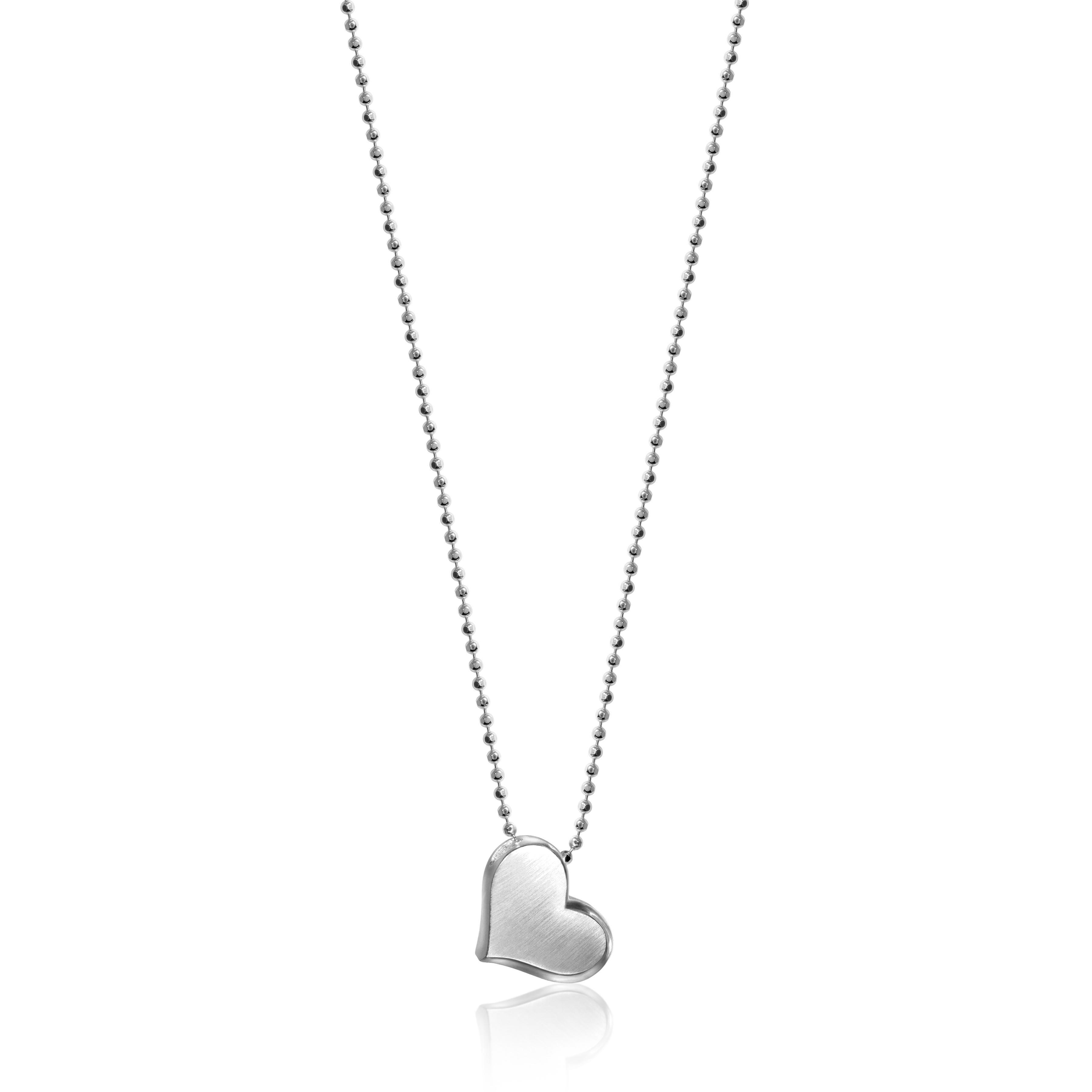 Alex Woo Sterling Silver Little Princess Heart Pendant, 16