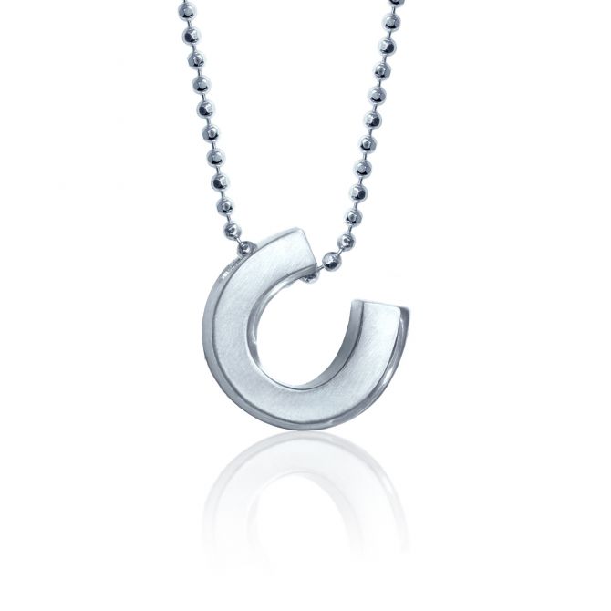 Alex Woo Sterling Silver Little Luck Horseshoe Pendant, 16"