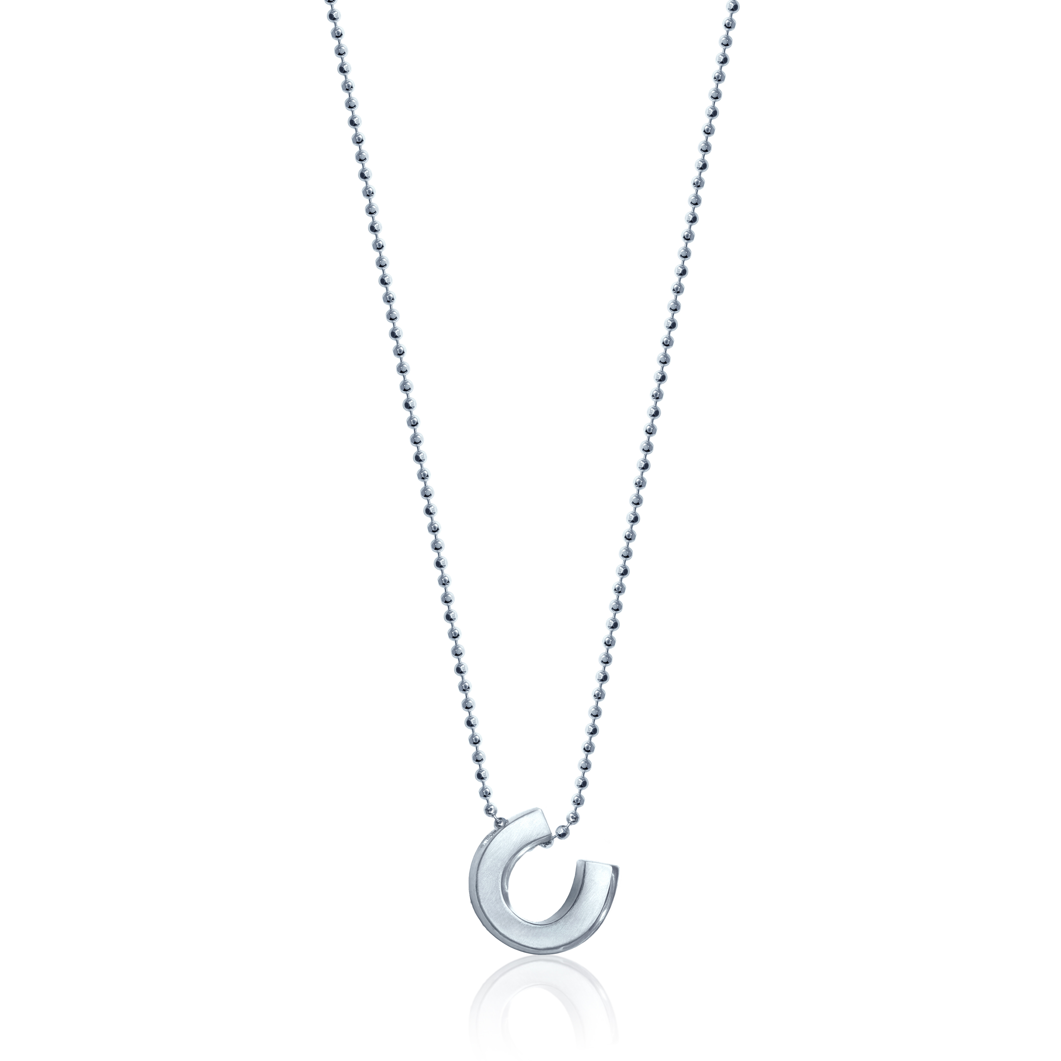 Alex Woo Sterling Silver Little Luck Horseshoe Pendant, 16